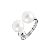 Серебряное кольцо с жемчугом. Артикул 7501/К2Ж/805: цена, отзывы, фото – купить в интернет-магазине AURUM