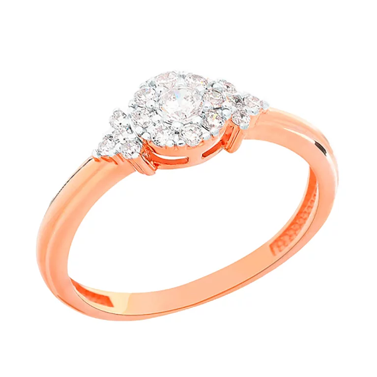 Золотое кольцо с фианитом. Артикул 140623: цена, отзывы, фото – купить в интернет-магазине AURUM