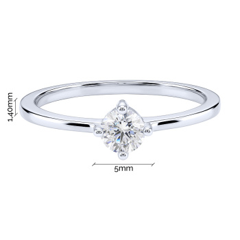 Кольцо из серебра с фианитом - 2205780