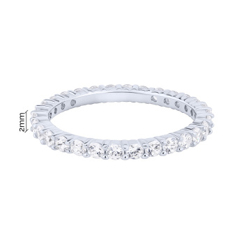 Серебряное кольцо с фианитами - 2087951