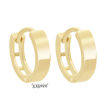 Серьги-кольца в красном золоте - 1578876