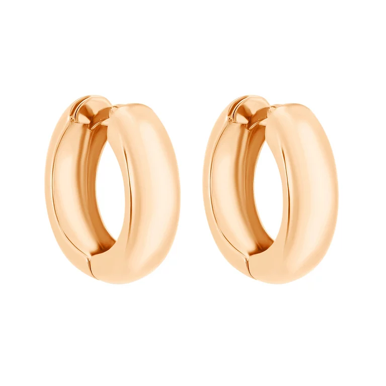 Сережки-кольца из красного золота. Артикул 102333/10: цена, отзывы, фото – купить в интернет-магазине AURUM