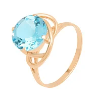 Каблучка в червоному золоті з топазом - 1653415