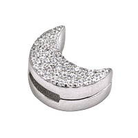 Шарм из серебра с цирконием Месяц. Артикул 7503/П2Ф/7174: цена, отзывы, фото – купить в интернет-магазине AURUM