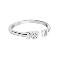 Серебряное кольцо с цирконием Сердечко . Артикул 7501/К2Ф/455: цена, отзывы, фото – купить в интернет-магазине AURUM