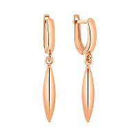 Сережки из красного золота с подвесами - 967912 Сережки из красного золота с подвесами - 967912