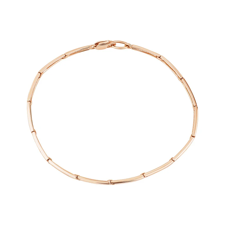 Браслет в красном золоте плетение фантазийное - 2179986