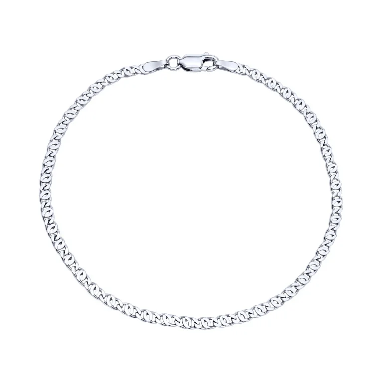 Серебряный браслет плетение птичий глаз - 2227161