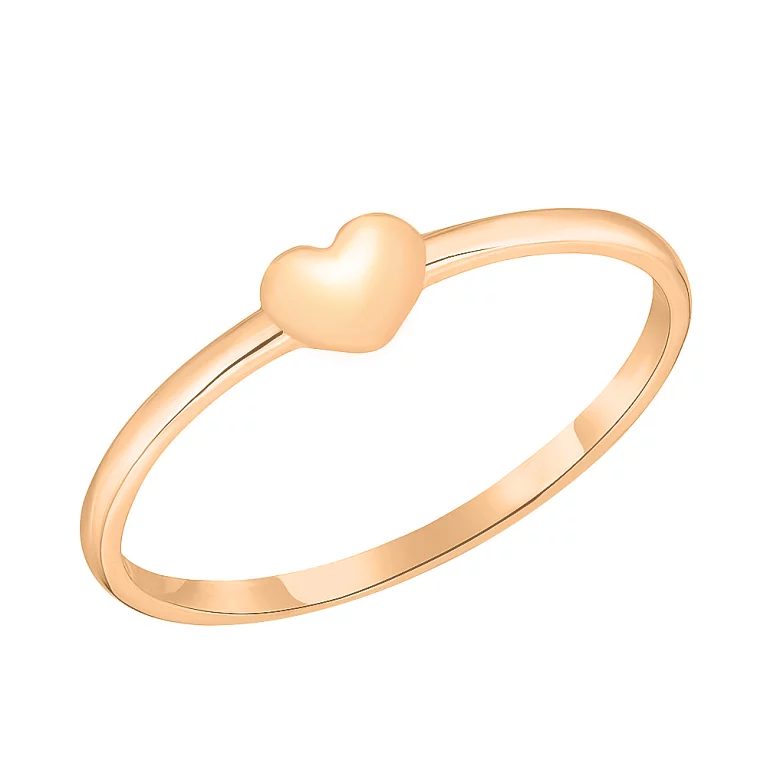 Золотое кольцо "Сердце". Артикул 155235: цена, отзывы, фото – купить в интернет-магазине AURUM
