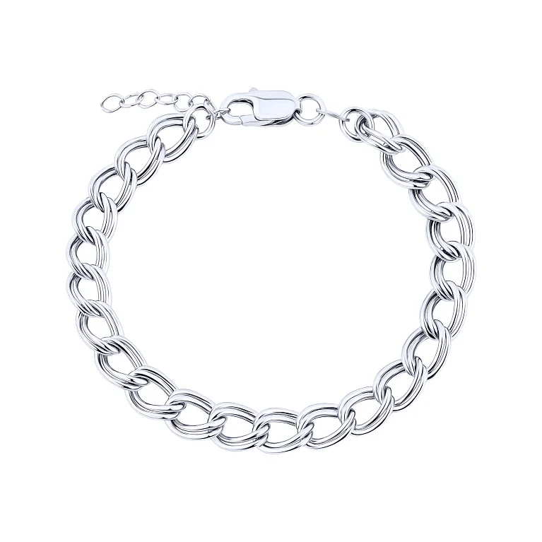 Срібний браслет плетіння панцир - 2167559