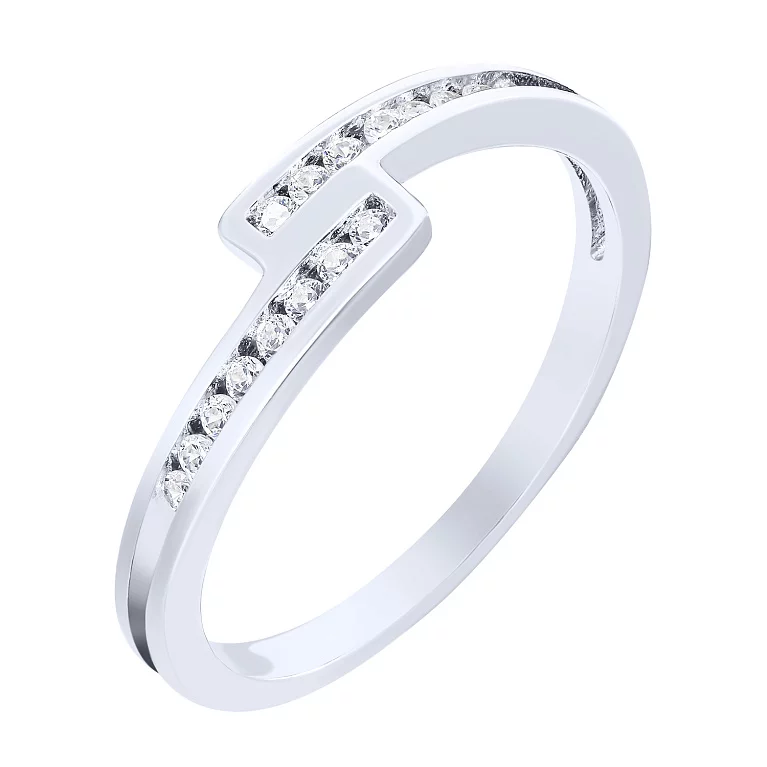 Кольцо из серебра с фианитами. Артикул 7501/6130: цена, отзывы, фото – купить в интернет-магазине AURUM
