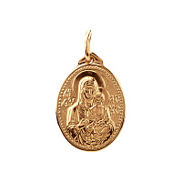 Ладанка из красного золота Богородица. Артикул 100504: цена, отзывы, фото – купить в интернет-магазине AURUM