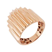 Широкое кольцо из красного золота - 2166167