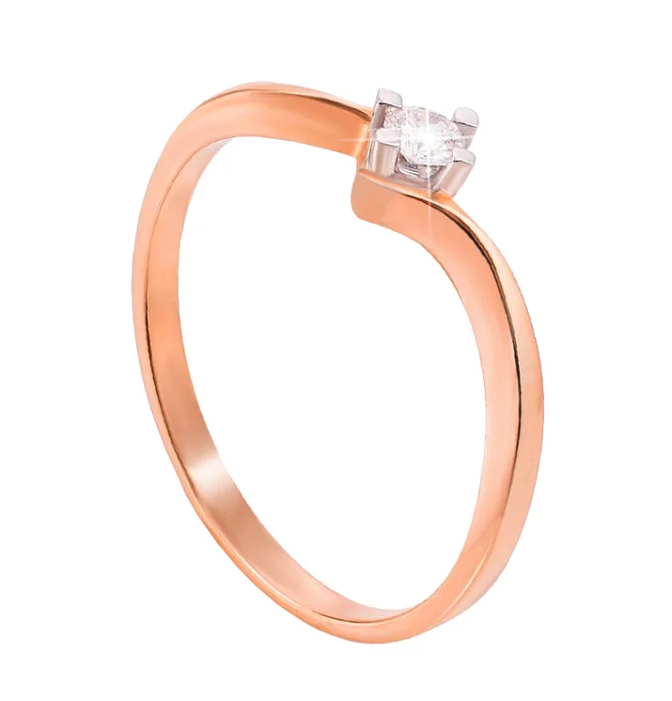 Золотое кольцо с бриллиантом. Артикул 53071/2,5: цена, отзывы, фото – купить в интернет-магазине AURUM