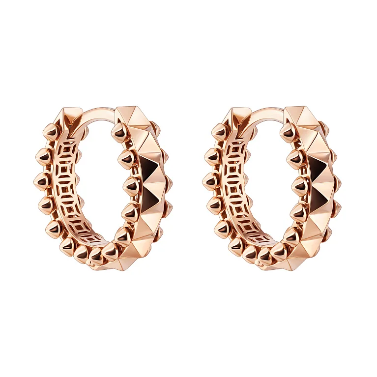 Серьги-кольца "Clash" из красного золота  - 2133663
