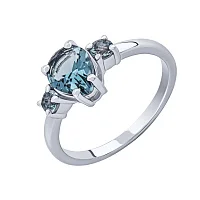 Серебряное кольцо с топазами лондон - 2022125