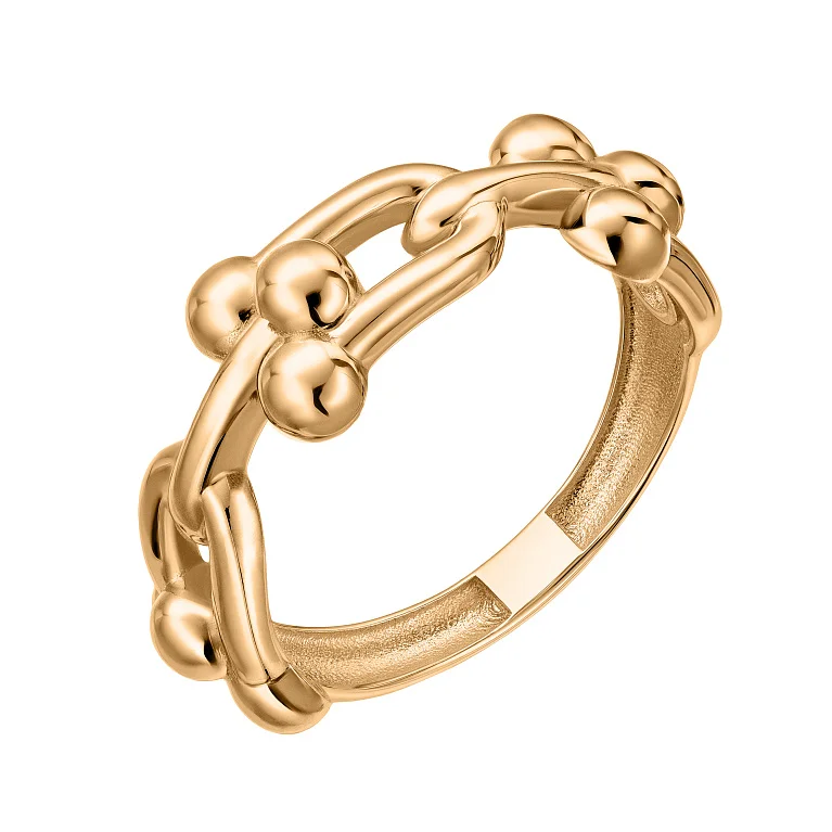 Каблучка з червоного золота "Ланки" - 2182978