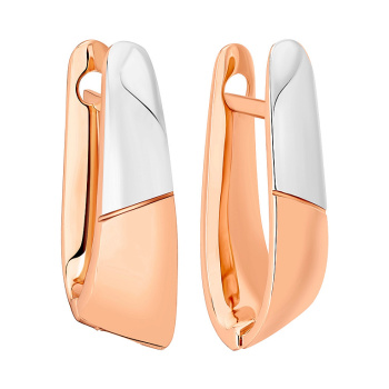 Сережки из комбинированного золота - 970227