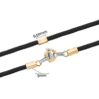 Шнурок из хлопка со вставками из комбинированного золота - 965502