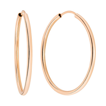 Сережки-кольца из красного золота - 966748