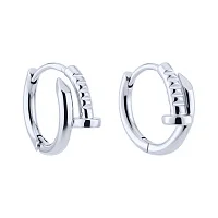 Серебряные серьги "Гвоздь" - 2159679