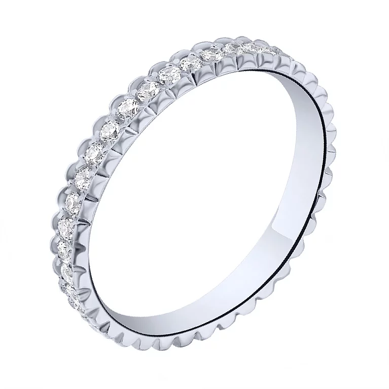 Серебряное кольцо с дорожкой фианитов. Артикул 7501/6231: цена, отзывы, фото – купить в интернет-магазине AURUM
