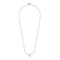 Ланцюжок із підвіскою з червоного золота з фіанітом плетіння якір - 804517