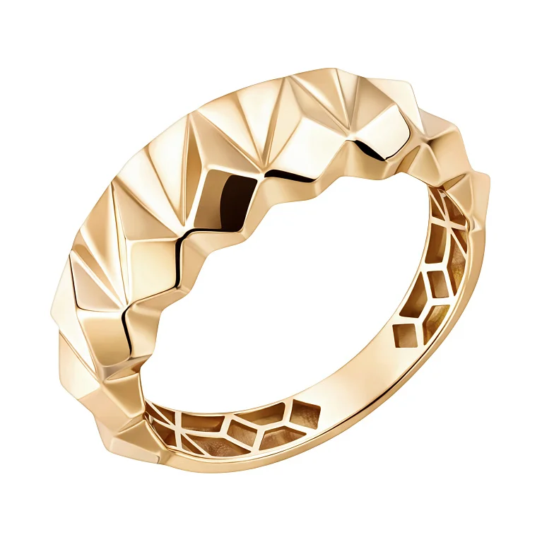 Масивна каблучка із жовтого золота - 2180866