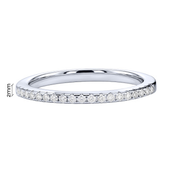 Серебряное двойное кольцо 2 в 1 с фианитами - 2289438