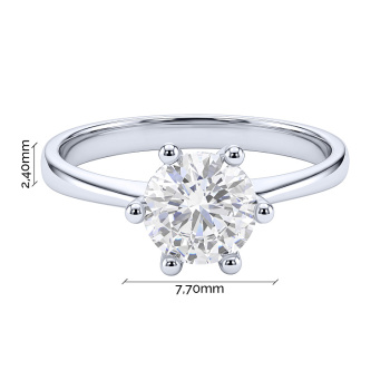 Серебряное кольцо с фианитом - 2288232