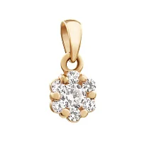 Підвіс з червоного золота з фіанітами - 870411