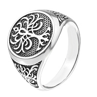 Срібний перстень Дерево Життя. Артикул 7906/ВС-104ч: ціна, відгуки, фото – купити в інтернет-магазині AURUM
