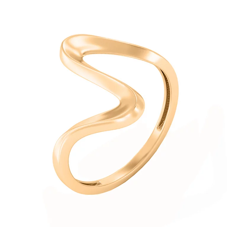 Кольцо в красном золоте "Волна". Артикул 140052: цена, отзывы, фото – купить в интернет-магазине AURUM