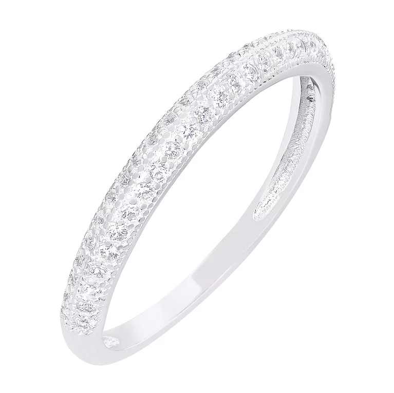 Серебряное кольцо с дорожкой фианитов. Артикул 7501/1361: цена, отзывы, фото – купить в интернет-магазине AURUM