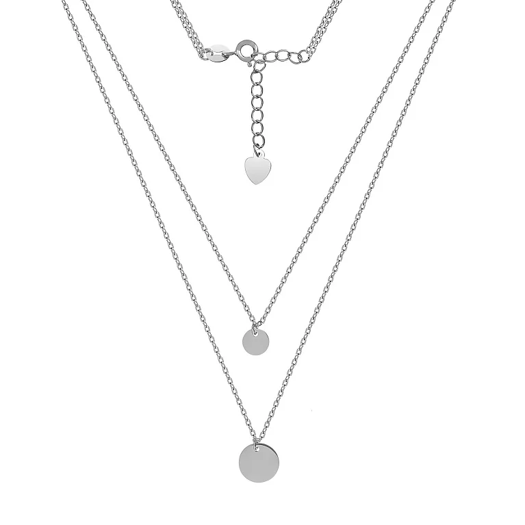 Ланцюжок з підвіскою "Монетка" зі срібла якірне плетіння. Артикул 7507/1935941: ціна, відгуки, фото – купити в інтернет-магазині AURUM