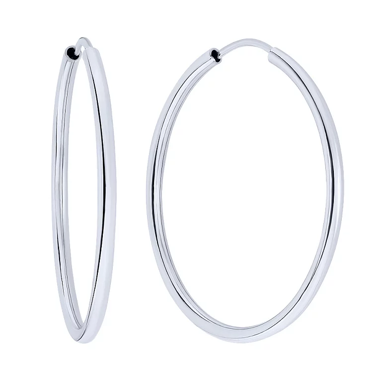 Сережки-кільця зі срібла. Артикул 7502/20020R: ціна, відгуки, фото – купити в інтернет-магазині AURUM