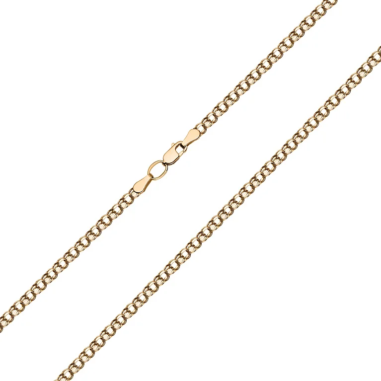 Цепочка  из красного золота плетение бисмарк - 2120501