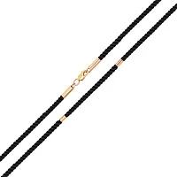 Ювелирный шелковый шнурок со вставками из красного золота - 1596175