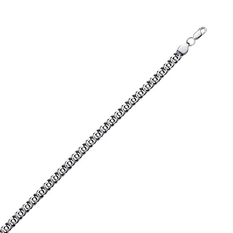 Серебряный мужской браслет с чернением плетение бисмарк. Артикул 7909/2057/1-ч: цена, отзывы, фото – купить в интернет-магазине AURUM