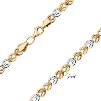 Колье с плетением фантазия в комбинированном золоте - 1856651