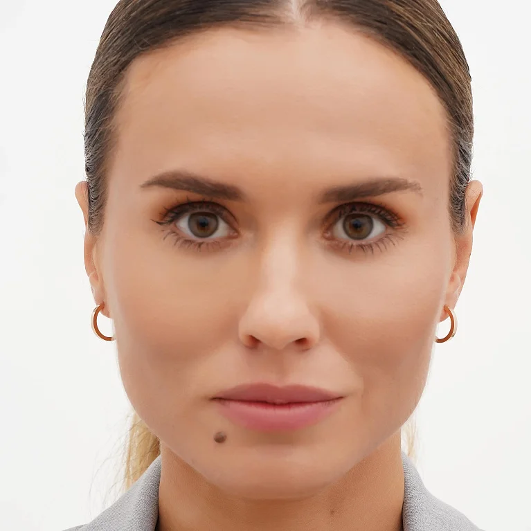 Серьги-кольца из красного золота - 1747662