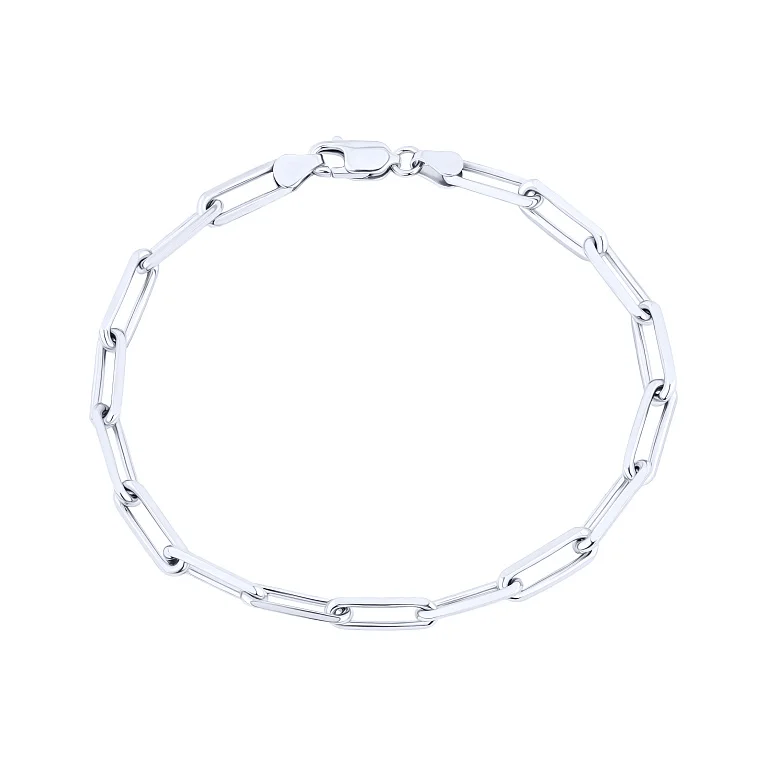 Серебряный браслет в плетении якорь - 2167560