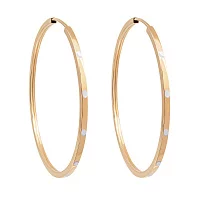 Сережки-кольца из красного золота. Артикул 122101/50: цена, отзывы, фото – купить в интернет-магазине AURUM