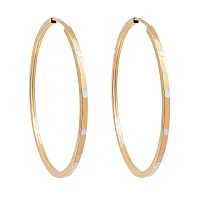 Сережки-кольца из красного золота - 1345786