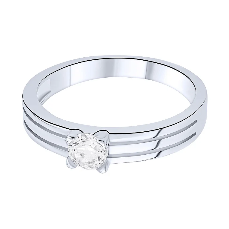 Серебряное кольцо с фианитом - 2024649