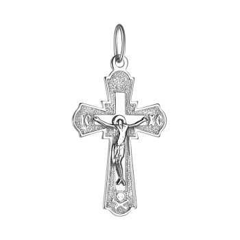 Крестик из белого золота - 962316