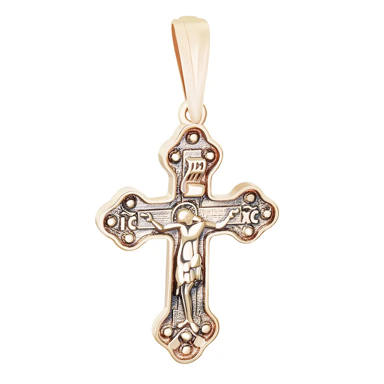 Хрест православний з червоного золота. Артикул КР326и: ціна, відгуки, фото – купити в інтернет-магазині AURUM