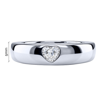Серебряное кольцо с фианитом  - 2236176