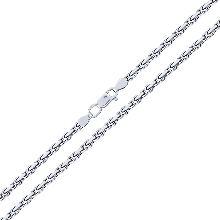 Серебряная цепочка в плетении Барака - 2018179