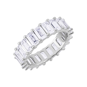 Серебряное кольцо с фианитами - 1993062